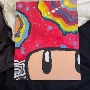 trippy mushroom painting